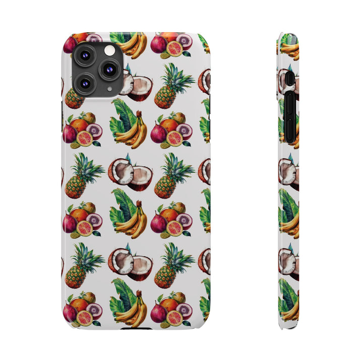Slim Cute Phone Cases for Iphone - | iPhone 15 Case | iPhone 15 Pro Max Case, Iphone 14 Case, Iphone 14 Pro Max, Iphone 13, Tropical Summer Fruit - Studio40ParkLane