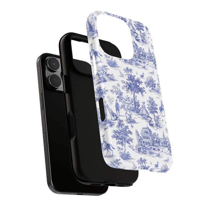 French Toile Premium Tough Phone Case, Timeless Cute Phone Case for Samsung Galaxy S25 S24 S23 Ultra &amp; iPhone 16 15 Pro Max - Studio40ParkLane