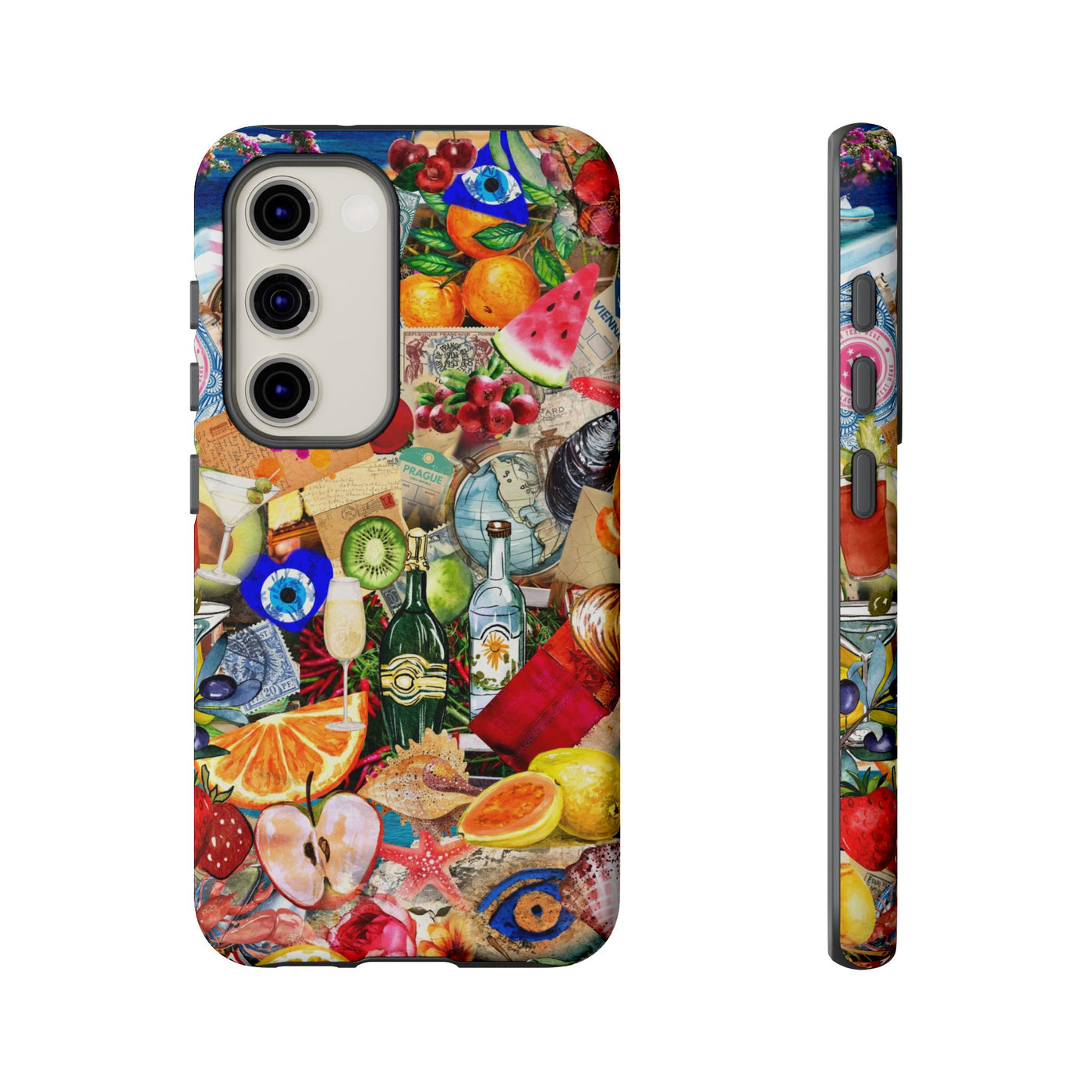 Fruity European Summer Impact Resistant Cute Phone Cases for Samsung S24, S23, S22, S21, IPhone 15 pro Iphone 14 pro Iphone 13 IPhone 12 Iphone 11