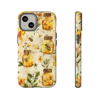 Impact Resistant, Honey Bees, Cute Phone Cases for Samsung S24, S23, S22, S21, IPhone 15 pro Iphone 14 pro Iphone 13 IPhone 12 Iphone 11