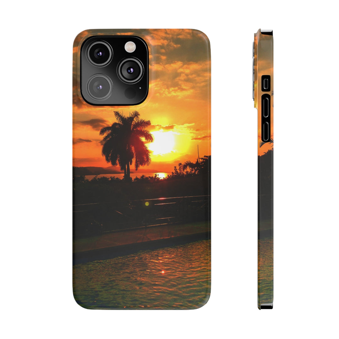 Slim Cute Phone Cases for Iphone - | iPhone 15 Case | iPhone 15 Pro Max Case, Iphone 14 Case, Iphone 14 Pro Max, Iphone 13, Summer Jamaica Sunset - Studio40ParkLane