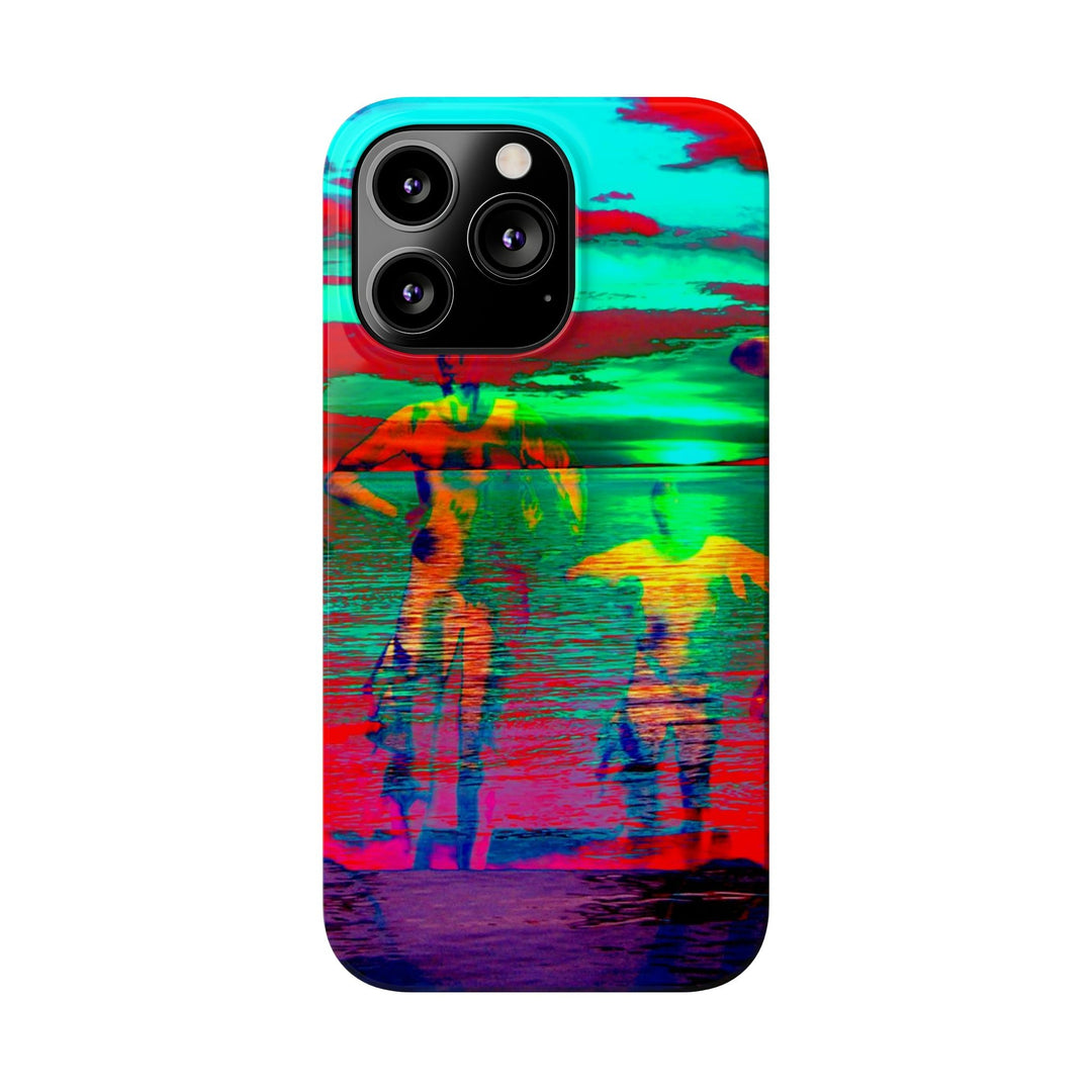 Slim Cute Phone Cases for Iphone - | iPhone 15 Case | iPhone 15 Pro Max Case, Iphone 14 Case, Iphone 14 Pro Max, Iphone 13, Sunset Mystery Dance - Studio40ParkLane