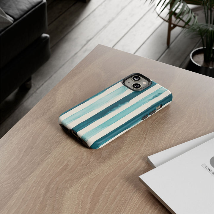 Tough Cute Green Stripes Phone Case, for IPhone 17 Pro Max | Iphone 17 Air, Iphone 16, IPhone 15, 14 13 12, Samsung Galaxy S26, S25, S24, S23