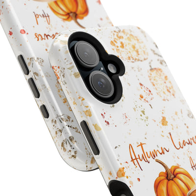 Fall Leaves Pumpkins Tough Magsafe Cute Phone Cases for Iphone | iPhone 15 Case | iPhone 15 Pro Max Case, Iphone 14, Iphone 14 13 12 11 10 9 8 7 - Studio40ParkLane