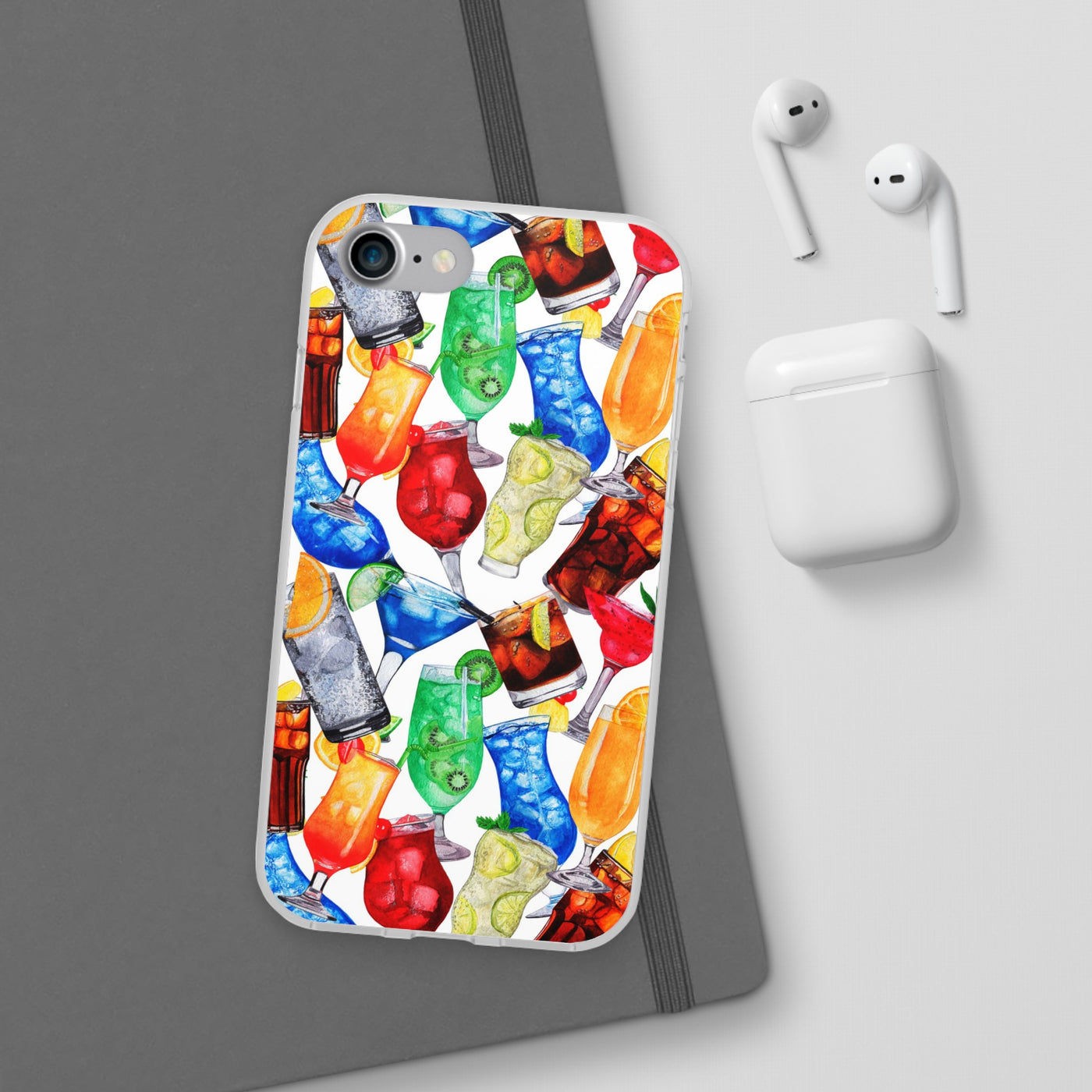 Cute Flexi Phone Cases, For Iphones and Samsung Galaxy Phones, Tropical Summer Fruit Cocktails, Galaxy S23 Phone Case, Samsung S22 Case, Samsung S21, Iphone 15, Iphone 14, Iphone 13