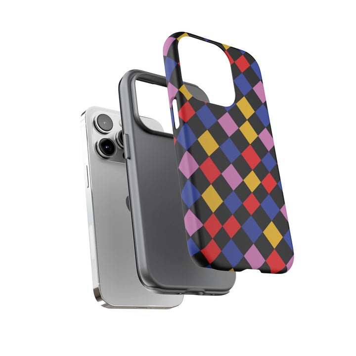 Aesthetic Tough Colorful Checkerboard Phone Case Premium - For iPhone 17 Pro Max iPhone 16 Pro iPhone 15 Iphone 14 Plus 13 Pro 12 11 10 XR - Studio40ParkLane