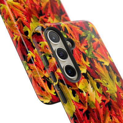 Fall Leaves Impact Resistant, Cute Phone Cases for Samsung S24, S23, S22, S21, IPhone 15 pro Iphone 14 pro Iphone 13 IPhone 12 Iphone 11