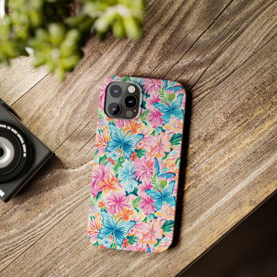 Slim Butterflies Flowers Gift for Her Cute Phone Cases for Iphone 16 Pro Max | iPhone 15 Case | iPhone 15 Pro Max Case, Iphone 14, 13, 12, 11, 10, 8, 7