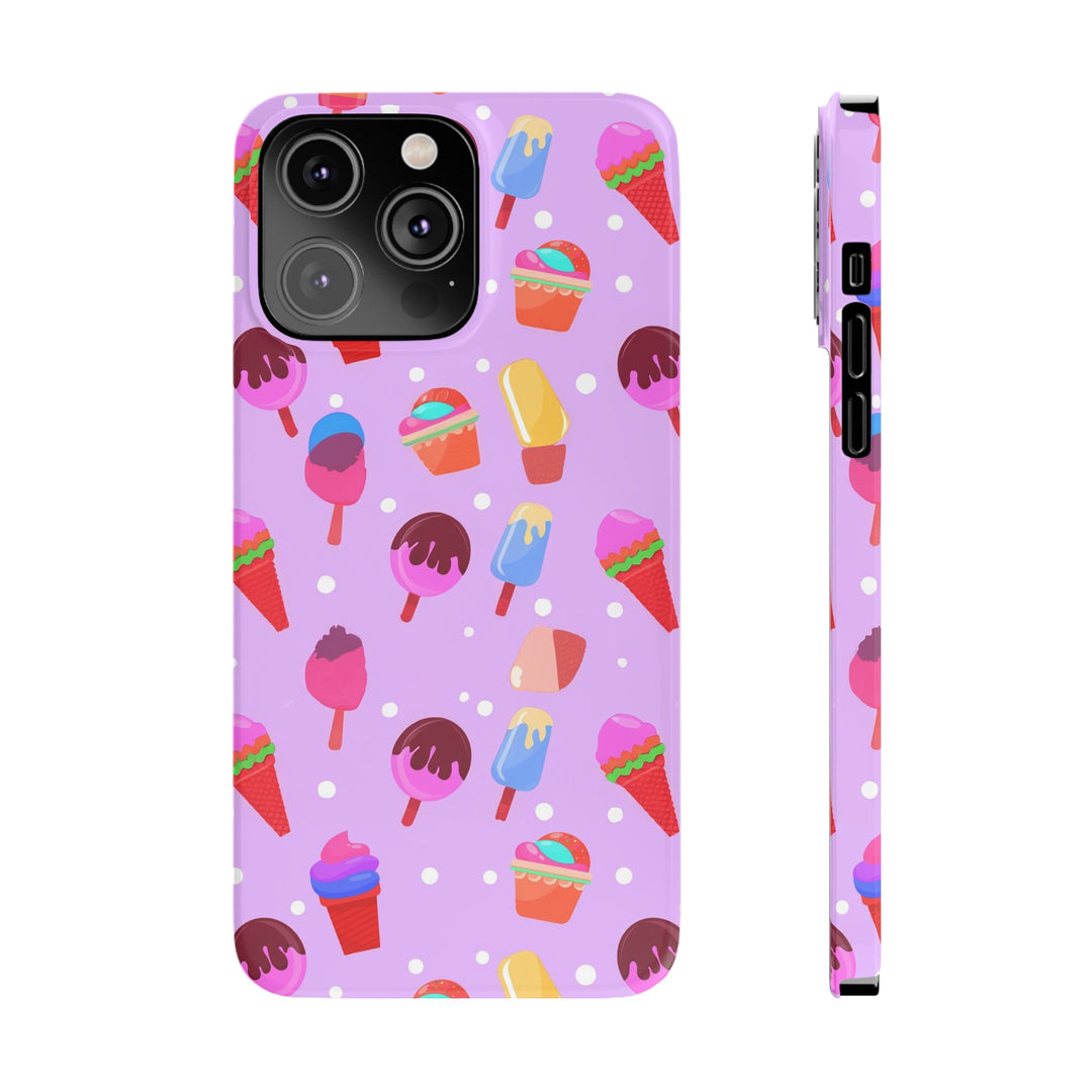 Slim Cute Phone Cases for Iphone - | iPhone 15 Case | iPhone 15 Pro Max Case, Iphone 14 Case, Iphone 14 Pro Max, Iphone 13, Summer Ice - cream Pink - Studio40ParkLane