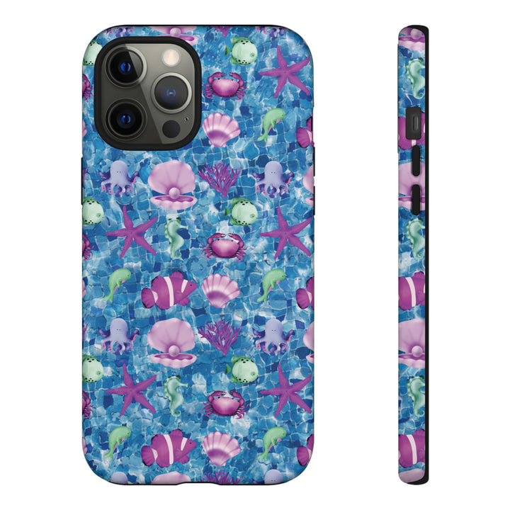 Cute IPhone Case | Blue Pink Under The Sea, iPhone 15 Case | iPhone 15 Pro Case, Iphone 14 Case, Iphone 14 Pro Max Case, Protective Iphone Case - Studio40ParkLane