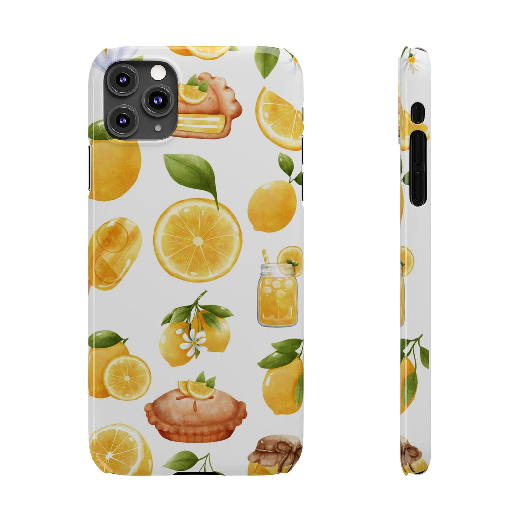 Slim Cute Phone Cases for Iphone - | iPhone 15 Case | iPhone 15 Pro Max Case, Iphone 14 Case, Iphone 14 Pro Max, Iphone 13, Summer Fruit Lemon - Studio40ParkLane