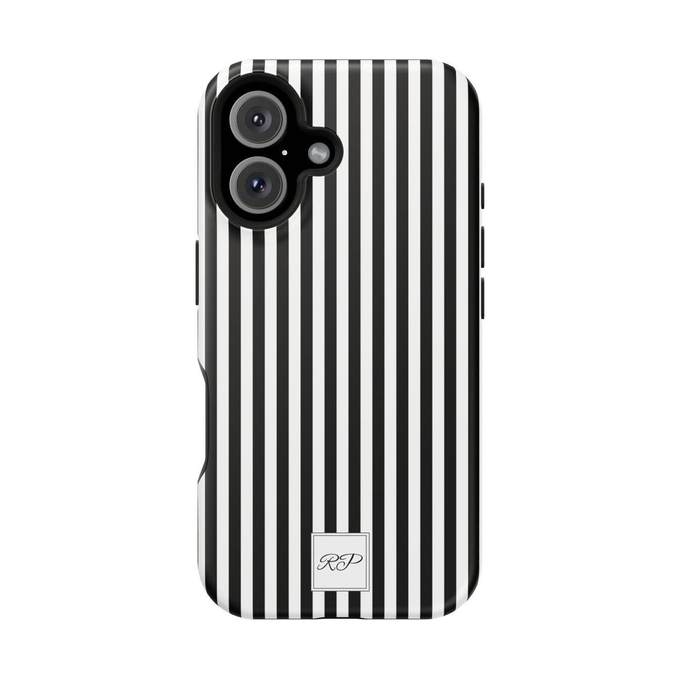 Custom Personalized Black White Striped Magsafe Phone Case for Iphone 17 - | iPhone 16 Pro Max Case | iPhone 15 Case Iphone 14 13 12 11 10 - Studio40ParkLane