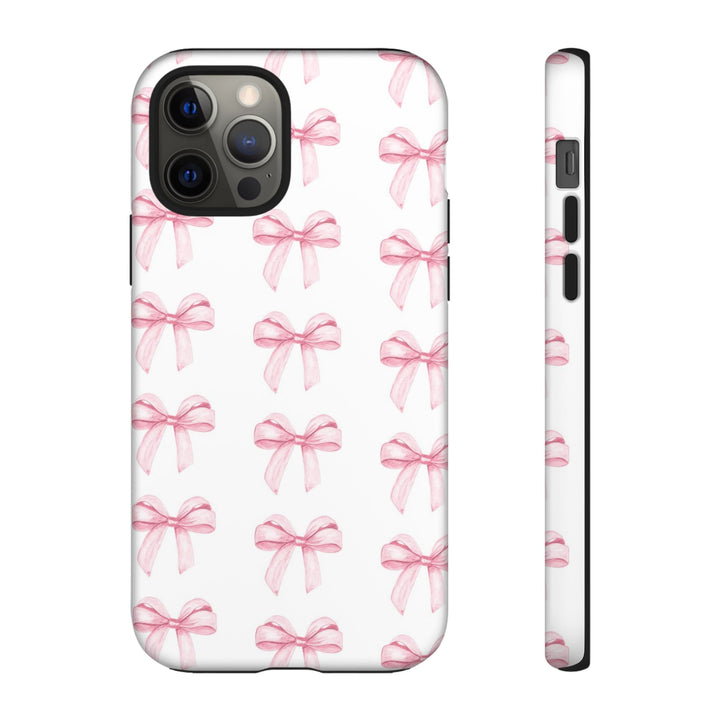 Pink Bows Cute Phone Case, for IPhone 16 Pro Max | Iphone 15, Iphone 14, IPhone 13 Case, 11 8 7, Samsung Galaxy S24, S23, S22, S21, 2 Layer Protection - Studio40ParkLane