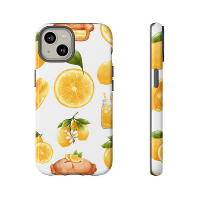 Impact Resistant, Lemon Fruit Pie, Cute Phone Cases for Samsung S24, S23, S22, S21, IPhone 15 pro Iphone 14 pro Iphone 13 IPhone 12 Iphone 11