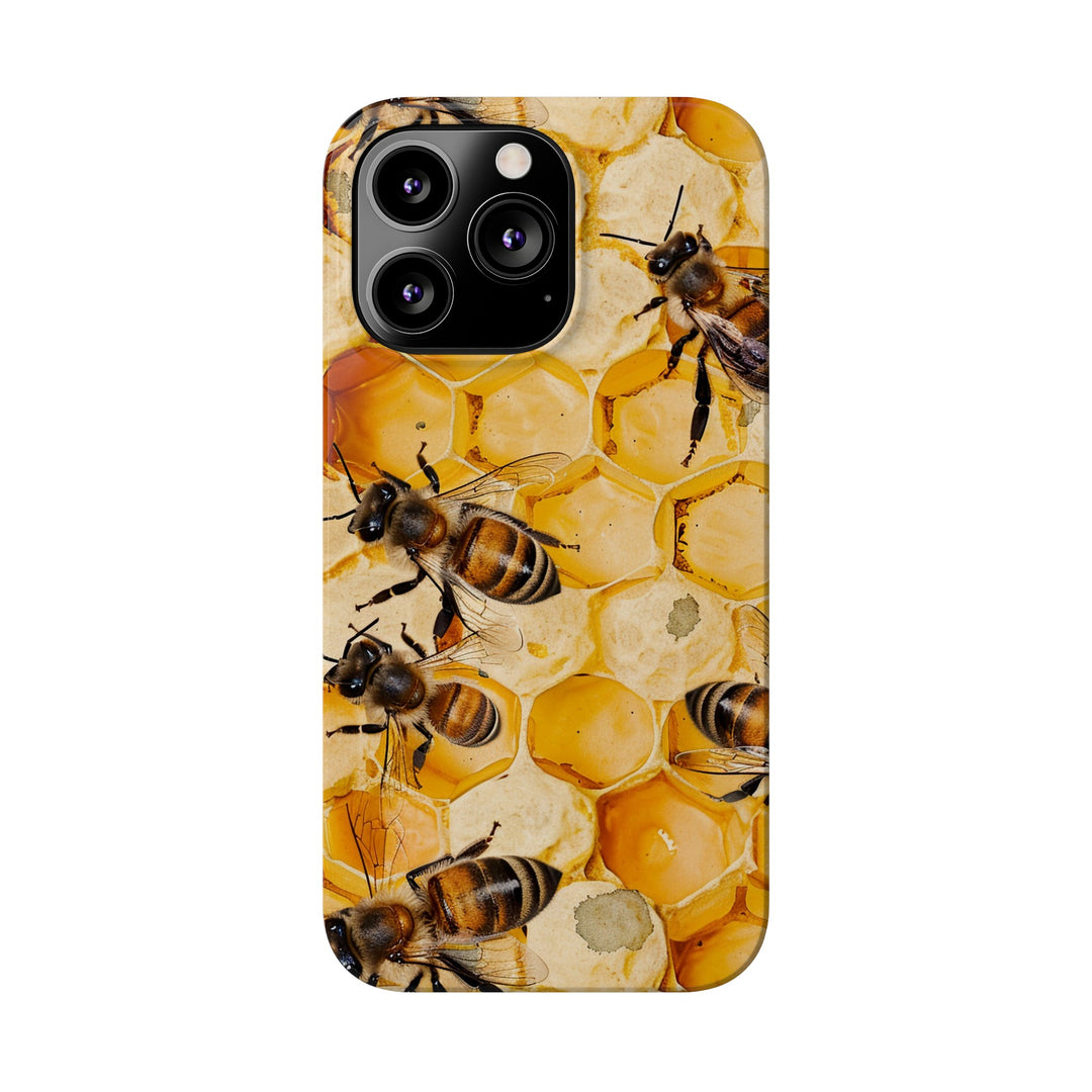 Slim Cute Phone Cases for Iphone - | iPhone 15 Case | iPhone 15 Pro Max Case, Iphone 14 Case, Iphone 14 Pro Max, Iphone 13, Summer Honey Bees - Studio40ParkLane