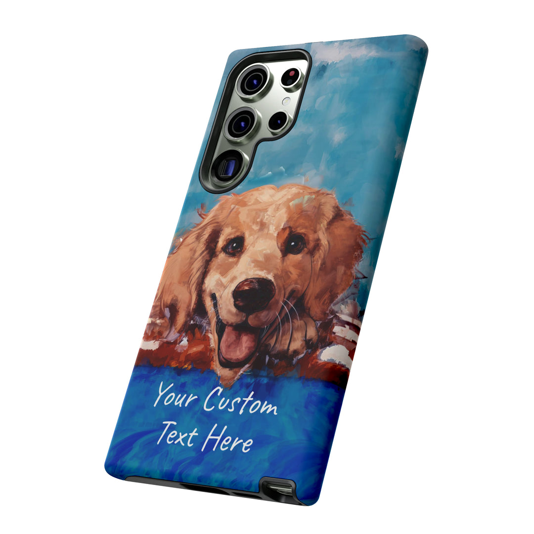 Personalize this Cute Samsung Phone Case | Golden Retriever Dog Samsung Phone Case | Galaxy S23, S22, S21, S20 | Personalized Samsung Cases - Studio40ParkLane