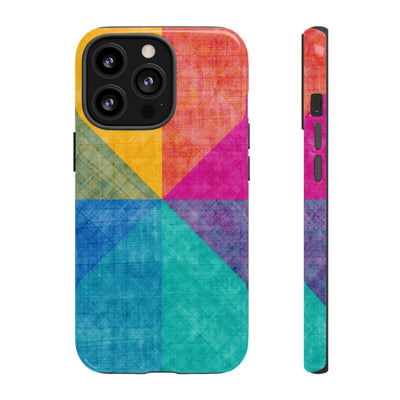 Impact Resistant, Colored Shapes, Cute Phone Cases for Samsung S24, S23, S22, S21, IPhone 15 pro Iphone 14 pro Iphone 13 IPhone 12 Iphone 11