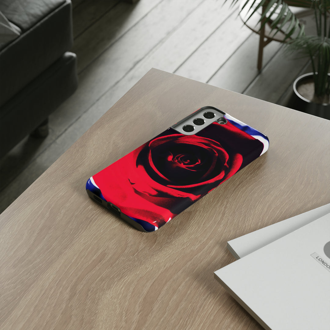 Cute Samsung Phone Case | Aesthetic Samsung Phone Case | Red Rose | Galaxy S23, S22, S21, S20 | Luxury Double Layer | Cool - Studio40ParkLane