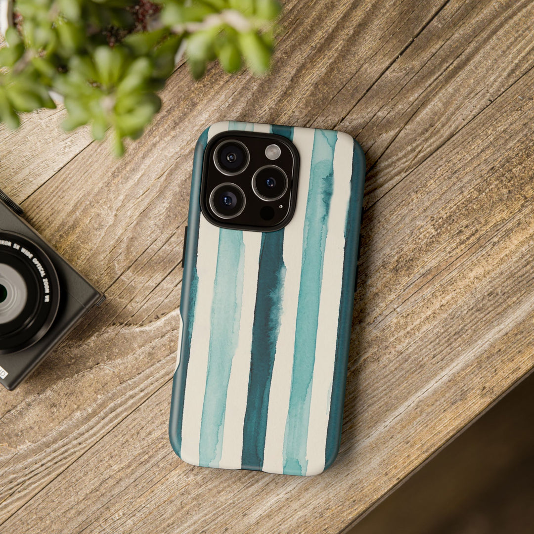 Tough Cute Green Stripes Phone Case, for IPhone 17 Pro Max | Iphone 17 Air, Iphone 16, IPhone 15, 14 13 12, Samsung Galaxy S26, S25, S24, S23