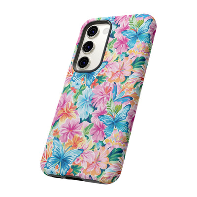 Premium Tough Butterflies Flowers Cute Phone Cases for Samsung S24, S23, S22, S21, S20, Plus and Ultra, Iphone 16 Pro Max,15, 14, 13, 12, 11, 10