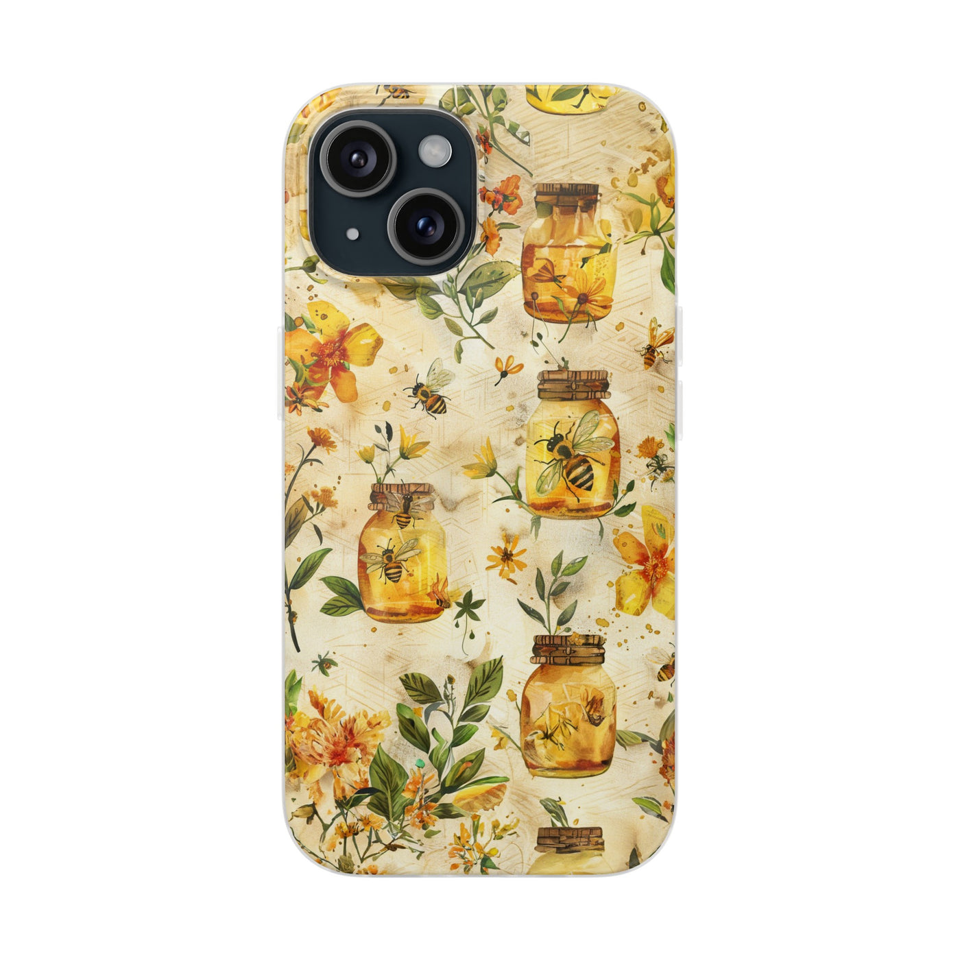 Cute Flexi Phone Cases, Honey Bees Yellow, Compatible with Samsung Galaxy S23, Samsung S22, Samsung S21, Samsung S20, Galaxy S20 Ultra