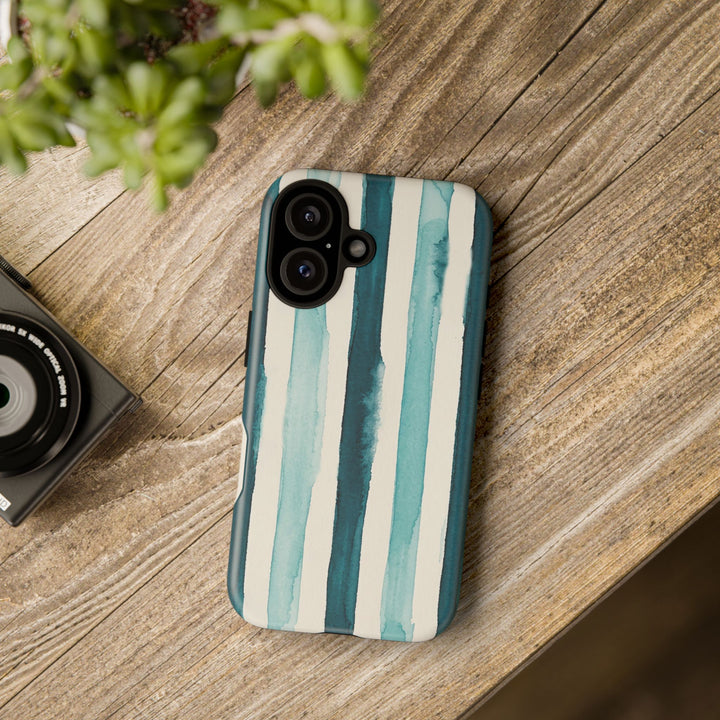 Tough Cute Green Stripes Phone Case, for IPhone 17 Pro Max | Iphone 17 Air, Iphone 16, IPhone 15, 14 13 12, Samsung Galaxy S26, S25, S24, S23
