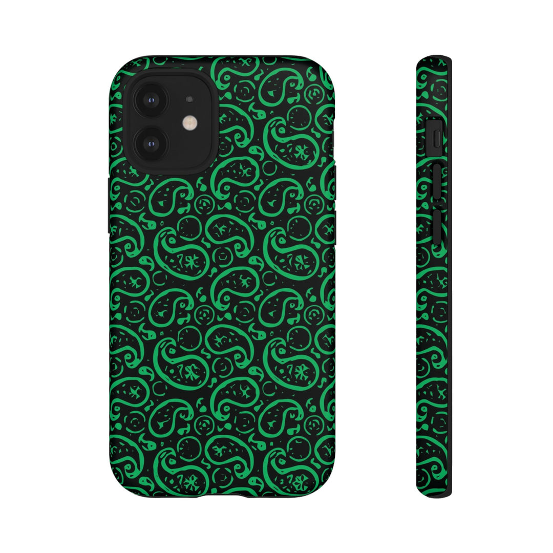 Cute IPhone Case | iPhone 15 Case | iPhone 15 Pro Max Case, Iphone 14 Case, Iphone 14 Pro Max Case IPhone Case for Art Lovers, Paisley Green - Studio40ParkLane