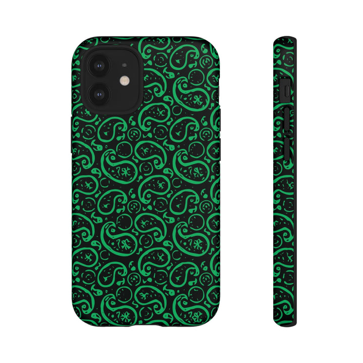 Cute IPhone Case | iPhone 15 Case | iPhone 15 Pro Max Case, Iphone 14 Case, Iphone 14 Pro Max Case IPhone Case for Art Lovers, Paisley Green - Studio40ParkLane