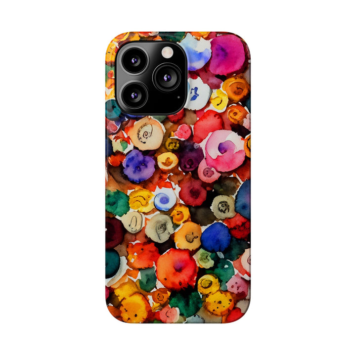 Slim Cute Phone Cases for Iphone | iPhone 15 Case | iPhone 15 Pro Max Case, Iphone 14, Iphone 14 Pro Max, Iphone 13, Colorful Buttons Abstract - Studio40ParkLane