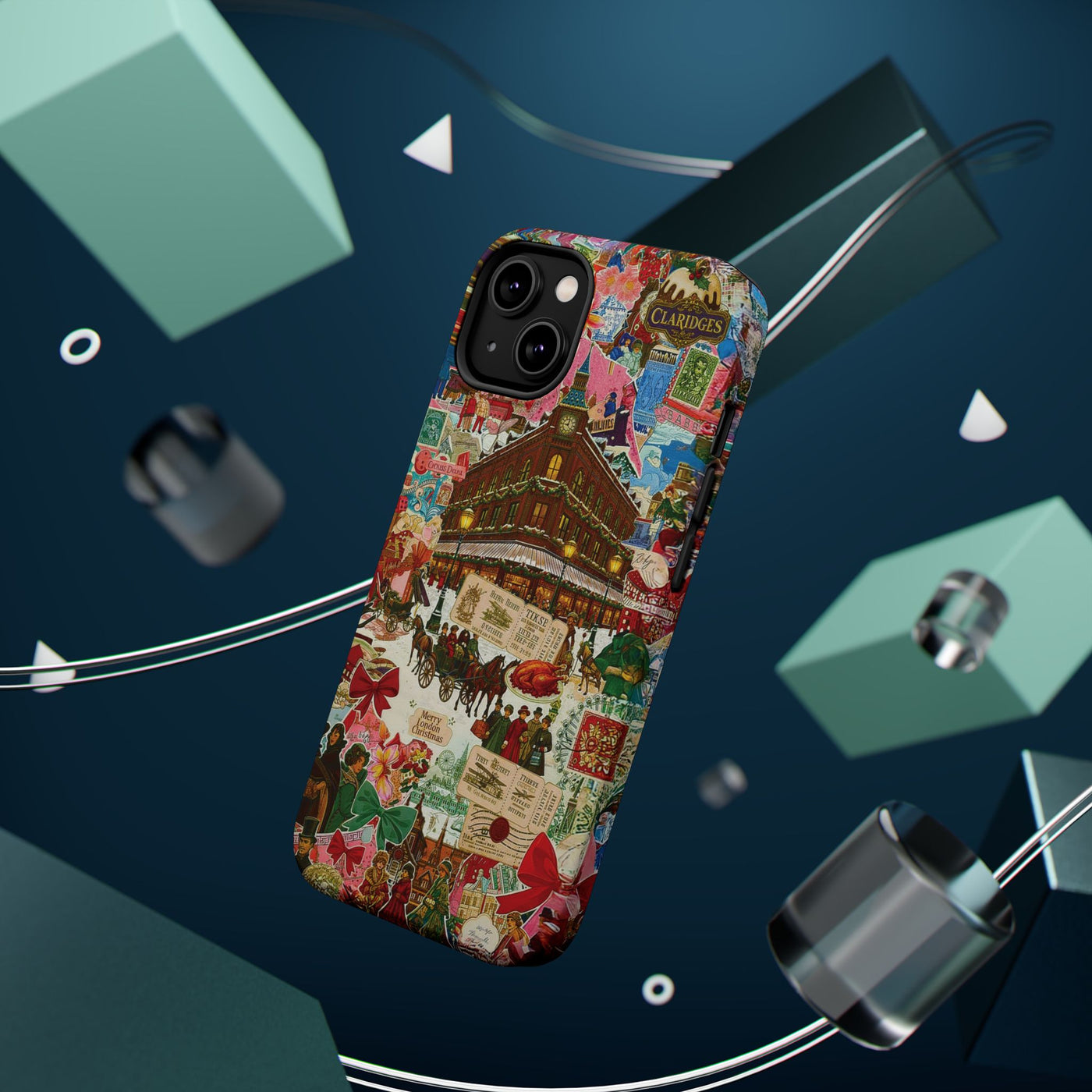 Aesthetic Tough Magsafe London Coquette Collage Phone Case - For iPhone 17 Pro Max iPhone 16 Pro iPhone 15 Iphone 14 Plus 13 Pro 12 11 10 - Studio40ParkLane