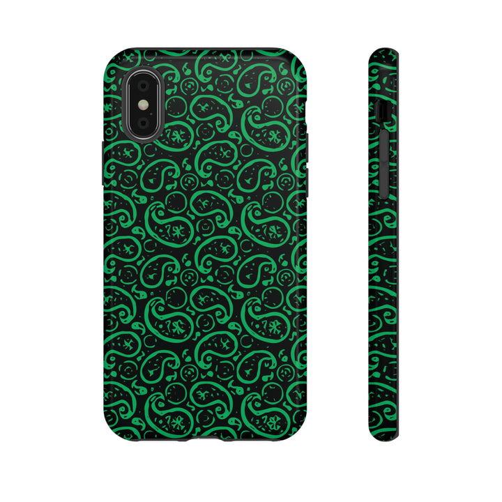 Cute IPhone Case | iPhone 15 Case | iPhone 15 Pro Max Case, Iphone 14 Case, Iphone 14 Pro Max Case IPhone Case for Art Lovers, Paisley Green - Studio40ParkLane
