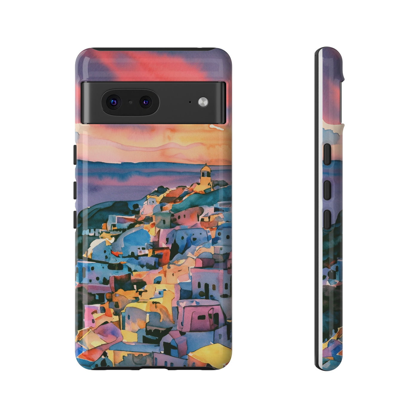 Impact Resistant, Greek Sunset, Cute Phone Cases for Samsung S24, S23, S22, S21, IPhone 15 pro Iphone 14 pro Iphone 13 IPhone 12 Iphone 11