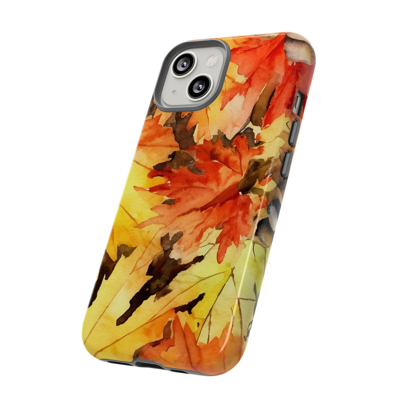 Impact Resistant, Fall Leaves, Cute Phone Cases for Samsung S24, S23, S22, S21, IPhone 15 pro Iphone 14 pro Iphone 13 IPhone 12 Iphone 11