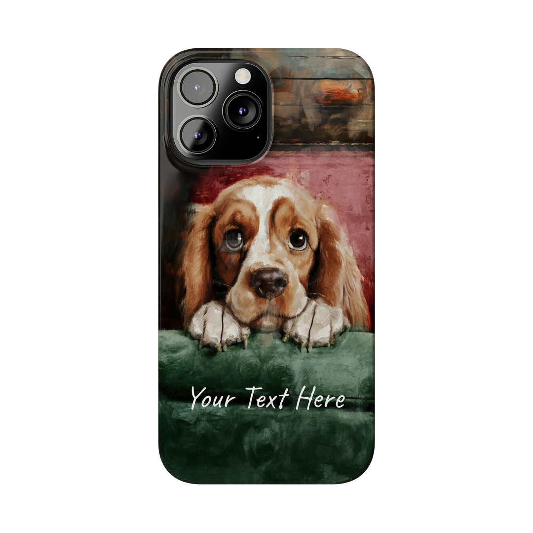 Slim Personalized Cute iPhone Cases - | iPhone 15 Case | iPhone 15 Pro Max Case, Iphone 14 Case, Iphone 14 Pro Max, Iphone 13, Cocker Spaniel Dog - Studio40ParkLane