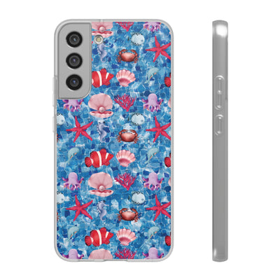 Cute Flexi Samsung Phone Cases, Under The Sea Galaxy S23 Phone Case, Samsung S22 Case, Samsung S21 Case, S20 Plus