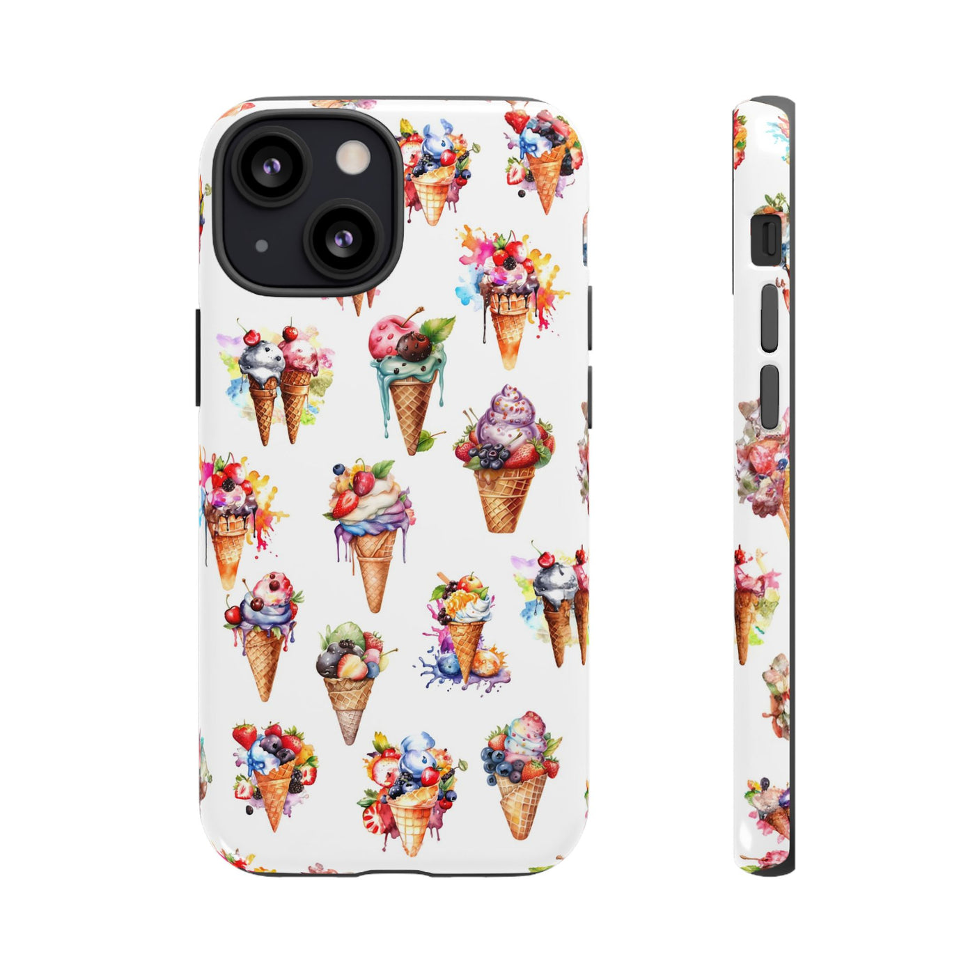 Impact Resistant, Summer Icecream, Cute Phone Cases for Samsung S24, S23, S22, S21, IPhone 15 pro, Iphone 14 pro, Iphone 13 IPhone 12, Iphone 11