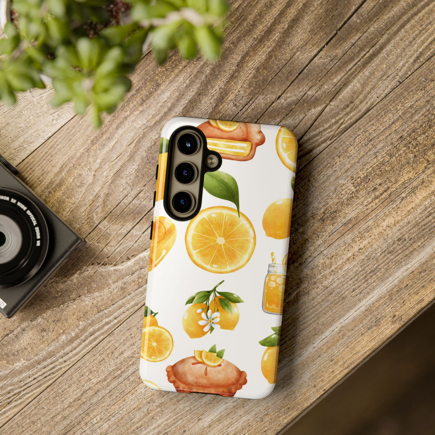 Impact Resistant, Lemon Fruit Pie, Cute Phone Cases for Samsung S24, S23, S22, S21, IPhone 15 pro Iphone 14 pro Iphone 13 IPhone 12 Iphone 11