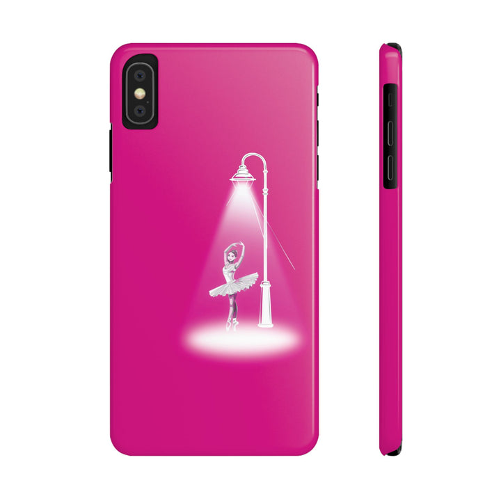 Slim Pink Ballet Dancer Spotlight Gift for Her Cute Phone Cases for Iphone 16 Pro Max | iPhone 15 Case | iPhone 15 Pro Max Case, Iphone 14, 13, 12, 11, 10, 8, 7 - Studio40ParkLane