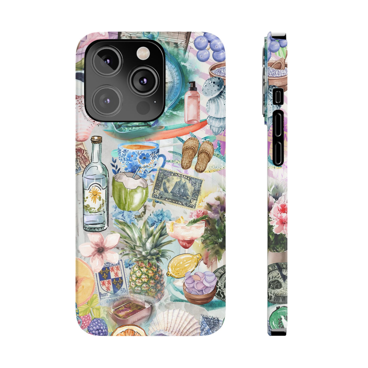 Slim Travel Coquette Collage Slim Cute Phone Cases for Iphone  | iPhone 15 Case | iPhone 15 Pro Max Case, Iphone 14, Iphone 14 Pro Max, Iphone 13