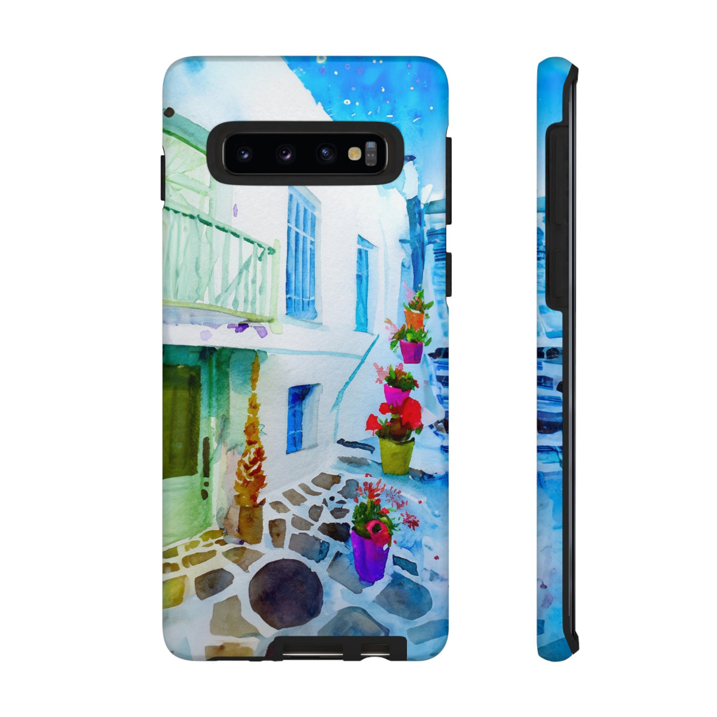 Impact Resistant, Greece House, Cute Phone Cases for Samsung S24, S23, S22, S21, IPhone 15 pro Iphone 14 pro Iphone 13 IPhone 12 Iphone 11