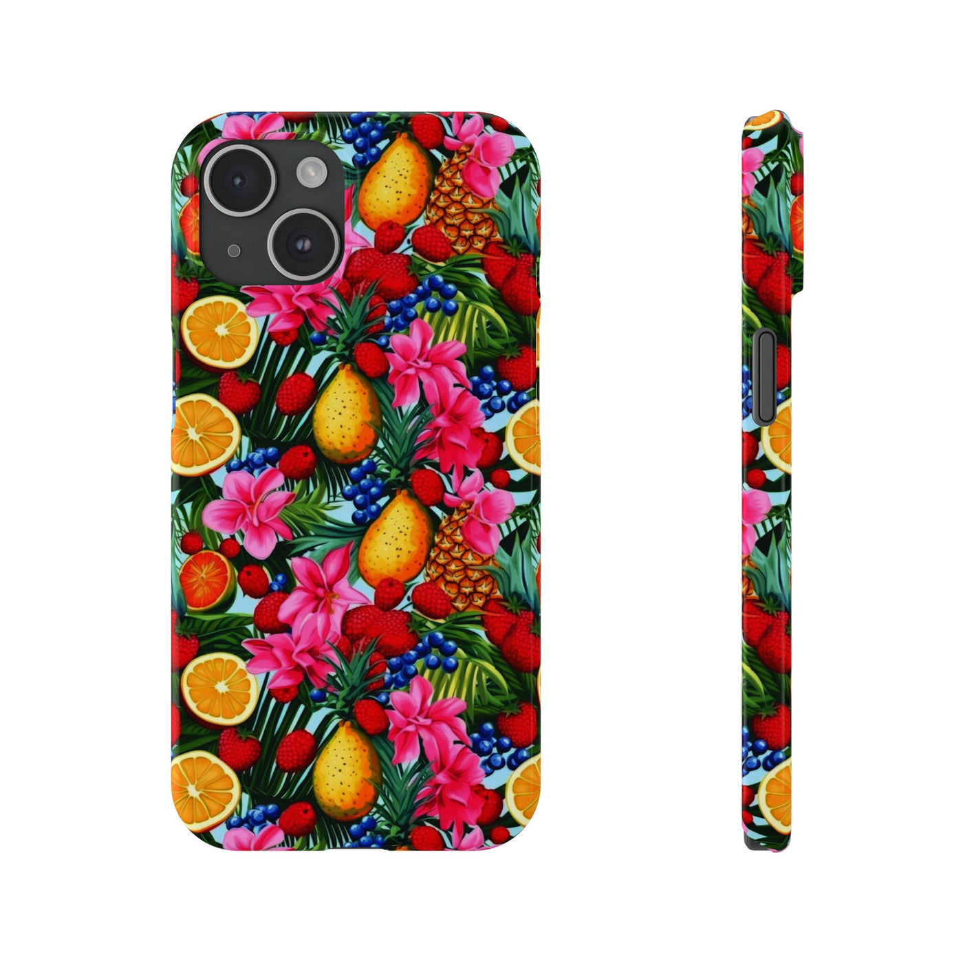 Slim Cute iPhone Cases - | iPhone 15 Case | iPhone 15 Pro Max Case, Iphone 14 Case, Iphone 14 Pro Max, Iphone 13, Summer Mixed Fruit
