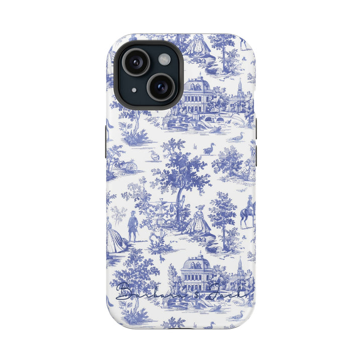 Magsafe French Toile Personalized Initial Custom Gift Cute Phone Cases for Iphone 16 Pro Max | iPhone 15, Pro Max Case, Iphone 14, 13, 12, 11, 10 - Studio40ParkLane