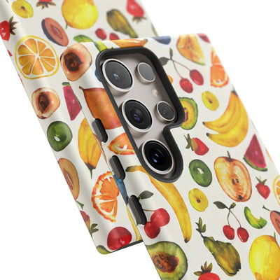 Impact Resistant, Mixed Fruits, Cute Phone Cases for Samsung S24, S23, S22, S21, IPhone 15 pro Iphone 14 pro Iphone 13 IPhone 12 Iphone 11