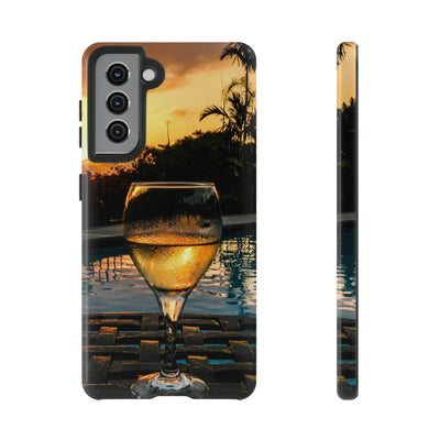 Samsung Galaxy Phone Case | Galaxy S23, S22, S21, S20 | Luxury Case Double Layered | Impact Resistant | Fashionable - Wine Glass 1