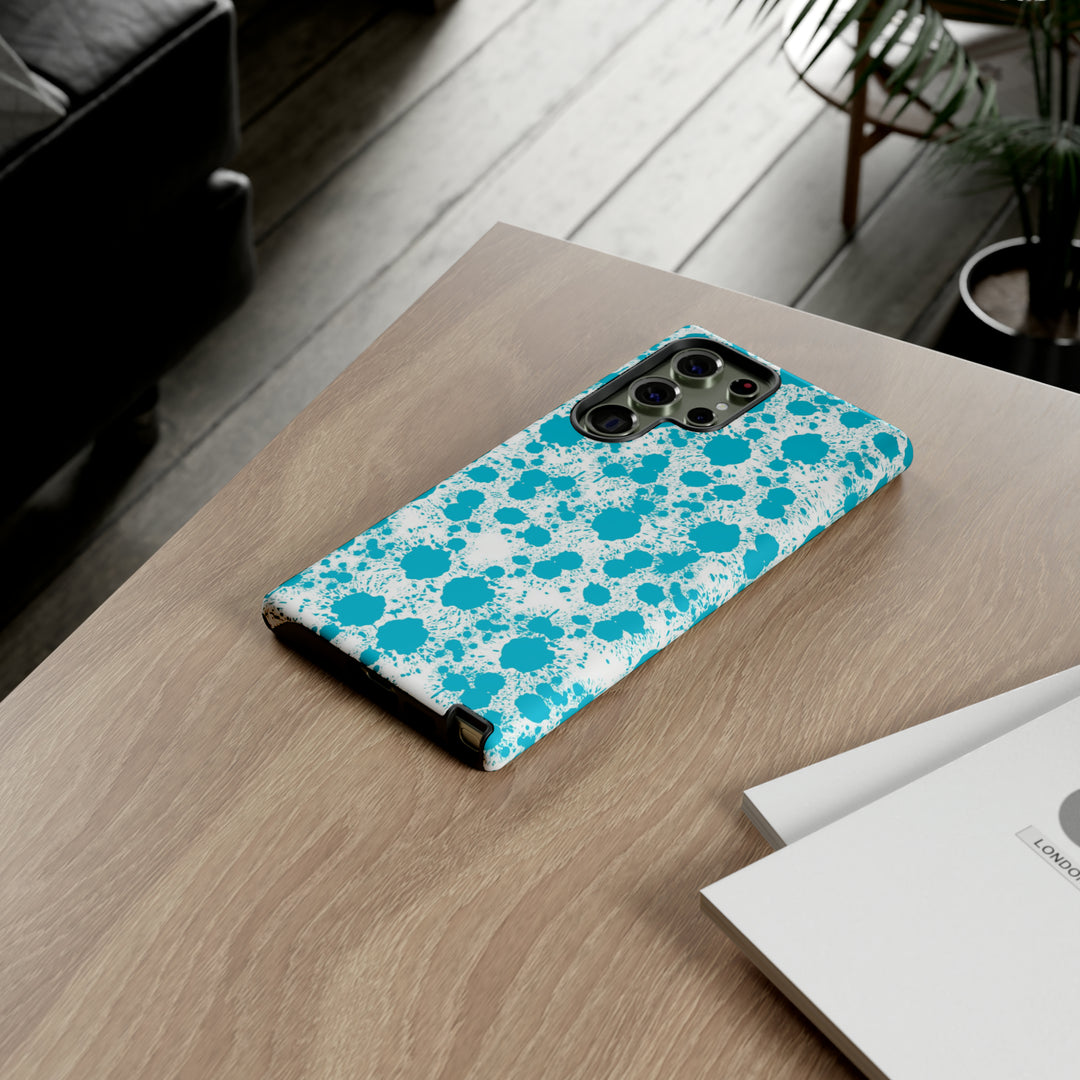 Cute Samsung Phone Case | Aesthetic Samsung Phone Case | Paint Splash Light Blue | Galaxy S23, S22, S21, S20 | Luxury Double Layer | Cool - Studio40ParkLane