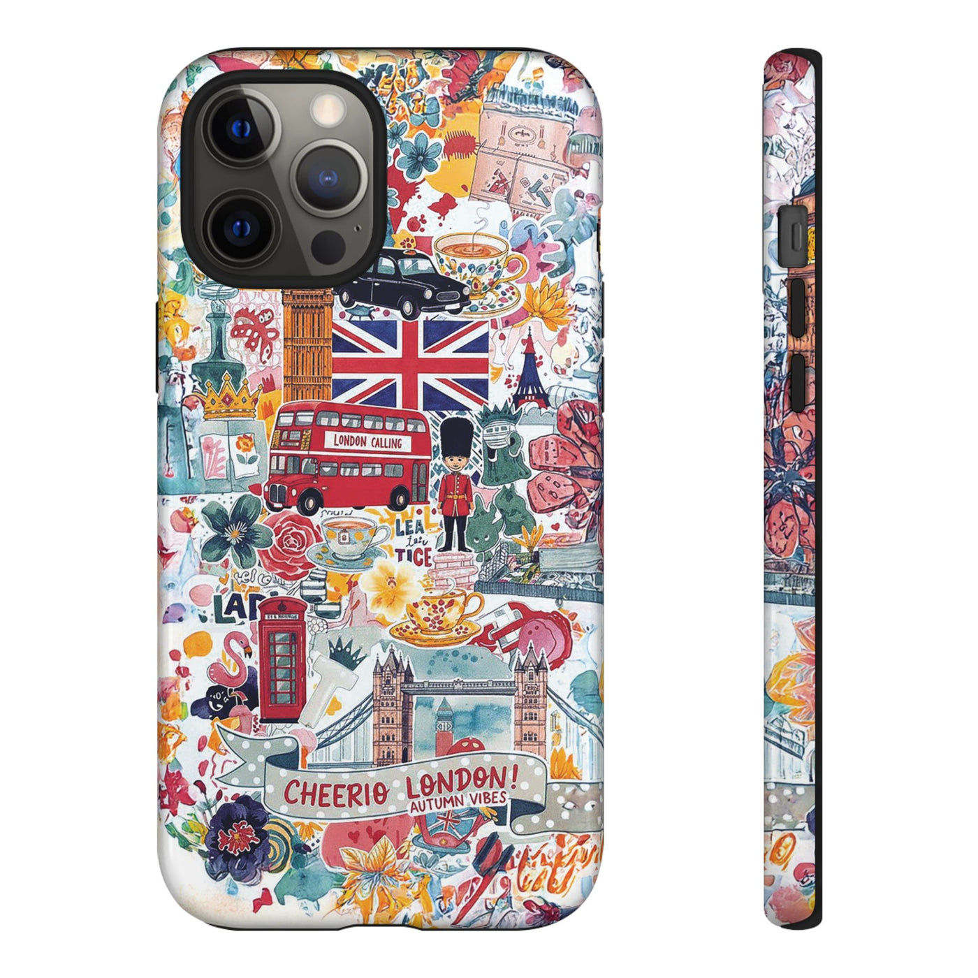 London England Coquette Collage Tough Premium Phone Case - For iPhone 17 Pro Max iPhone 16 Pro iPhone 15 Iphone 14 Plus 13 Pro 12 11 10 XR - Studio40ParkLane
