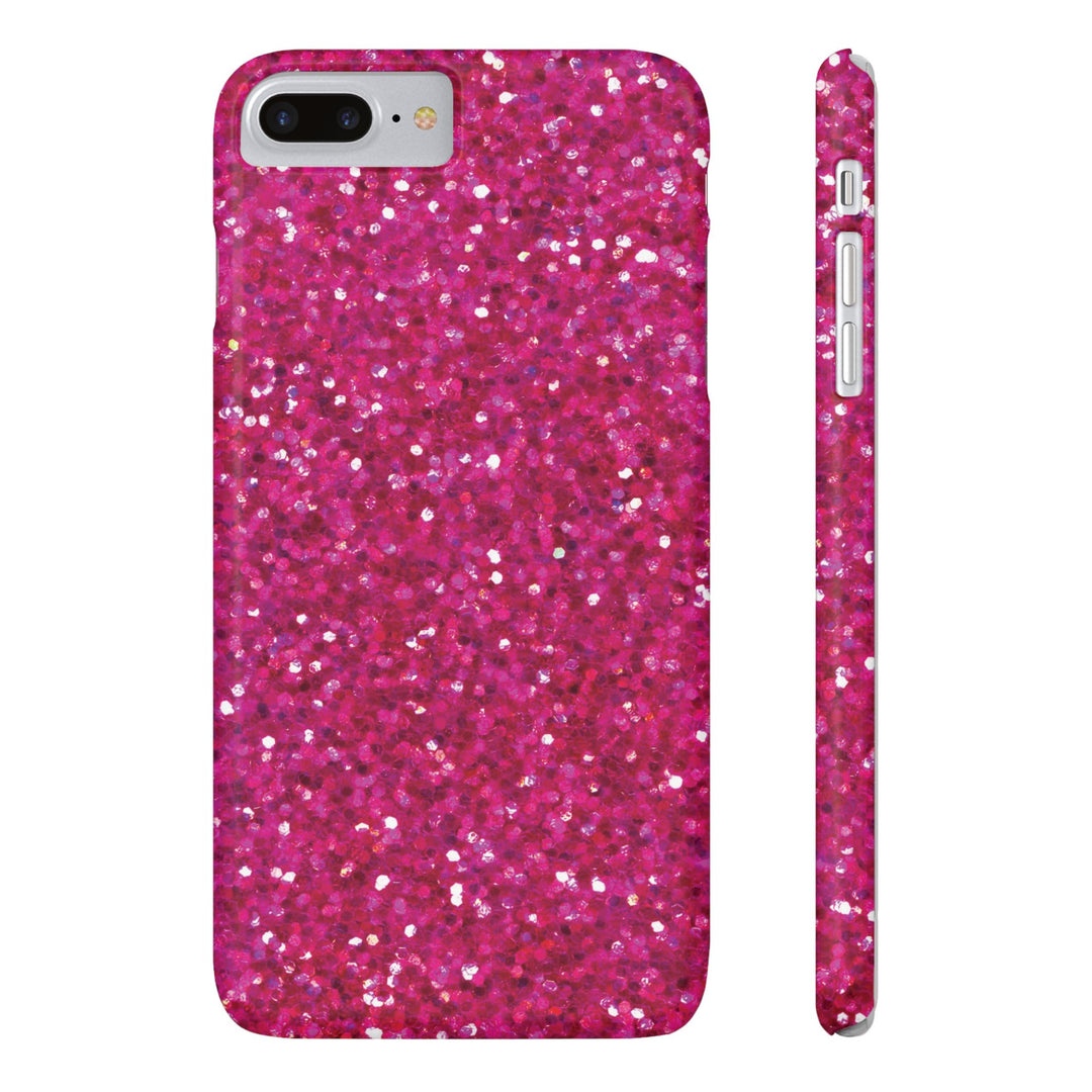 Slim Muted Pink Faux Play on Glitter Effect Cute Phone Cases for Iphone 16 Pro Max | iPhone 15 Case | iPhone 15 Pro Max Case, Iphone 14, Iphone 14 Pro Max, Iphone 13 12 11 8 7 - Studio40ParkLane