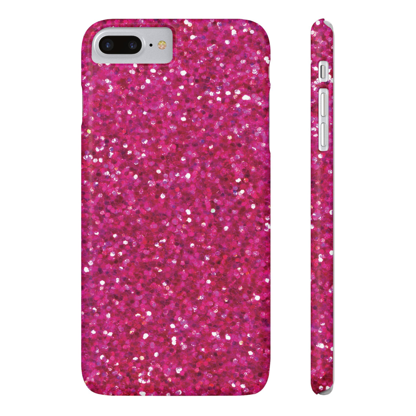 Slim Muted Pink Faux Play on Glitter Effect Cute Phone Cases for Iphone 16 Pro Max | iPhone 15 Case | iPhone 15 Pro Max Case, Iphone 14, Iphone 14 Pro Max, Iphone 13 12 11 8 7