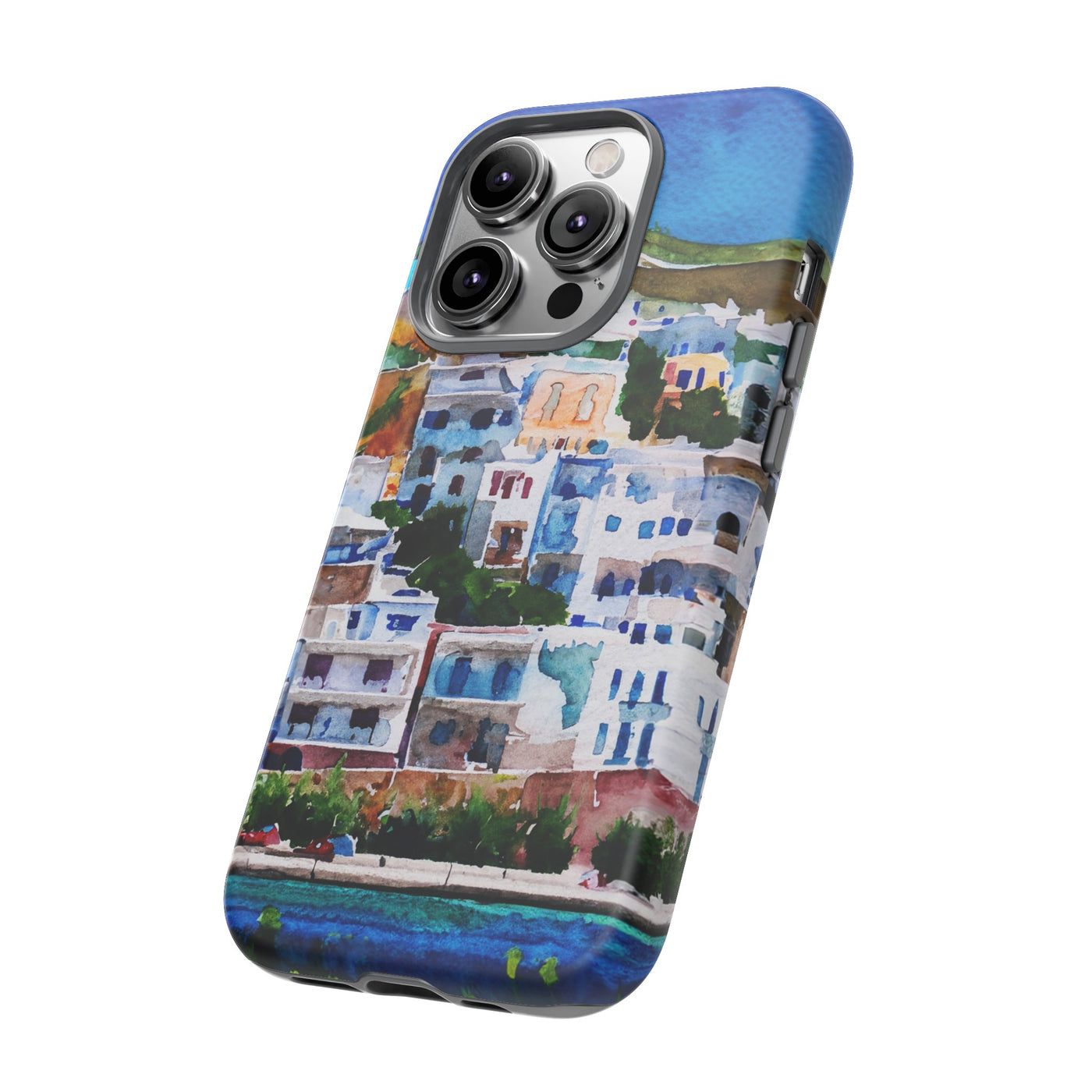 Impact Resistant, Greece House, Cute Phone Cases for Samsung S24, S23, S22, S21, IPhone 15 pro Iphone 14 pro Iphone 13 IPhone 12 Iphone 11