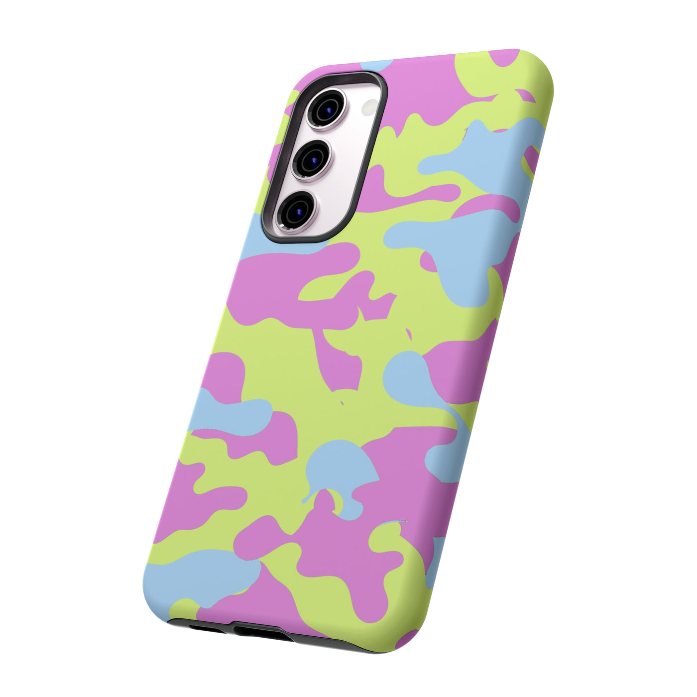 Cute Samsung Phone Case | Aesthetic Samsung Phone Case | Galaxy S23, S22, S21, S20 | Blue Pink Camouflage, Protective Phone Case